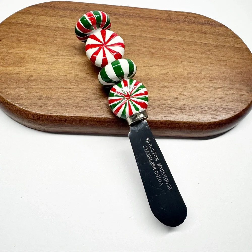 Boston Warehouse Y2K Peppermint Candy Dip Bowl & Spreader